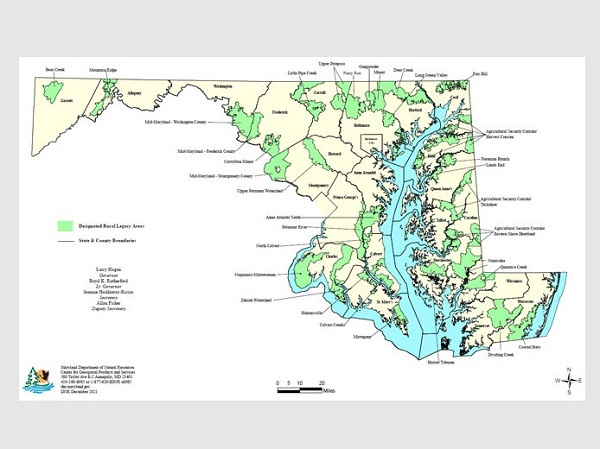 Maryland Rural Legacy Program Map