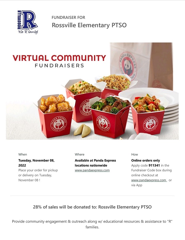 Panda Express Rossville Elementary Fundraiser 20221107