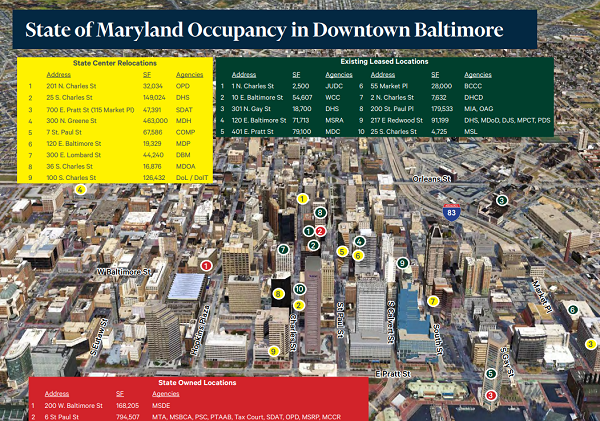 State of Maryland Occupancy Downtown Baltimore