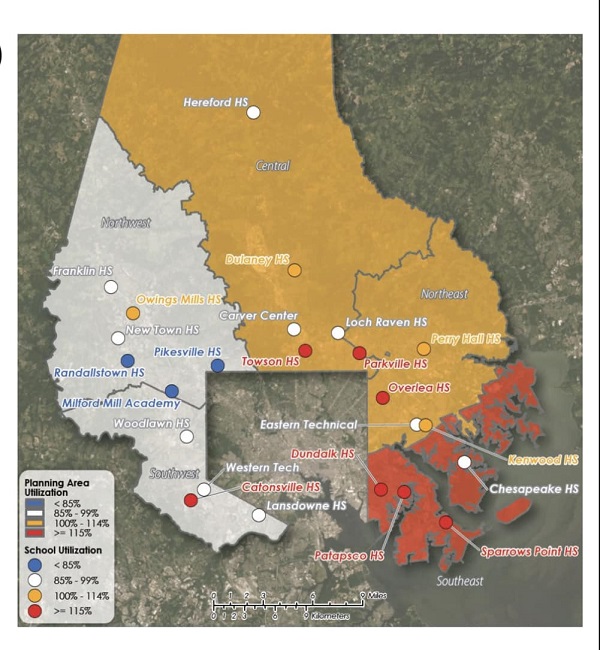 BCPS Northeast School Coverage Map 20230125