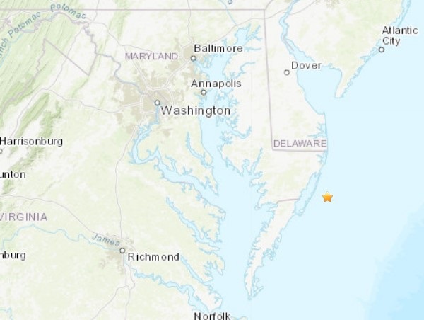 DelMarVa Earthquake USGS 20230208