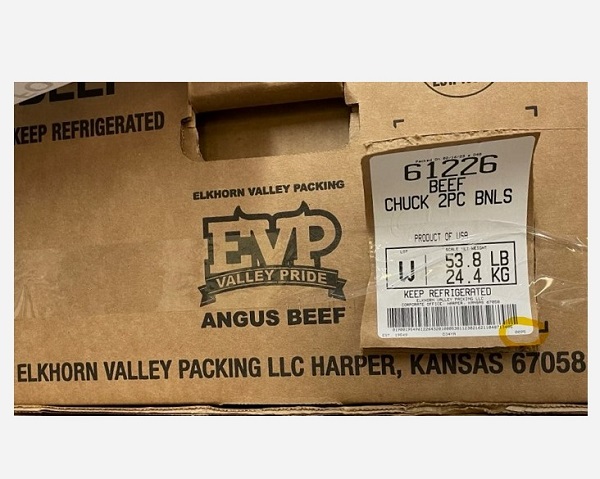 Elkhorn Valley Boneless Beef Recall 20230324