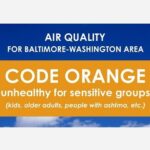 Code Orange Air Quality Alert Baltimore Washington