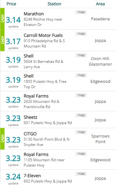 Lowest Baltimore Gas Prices 20230612