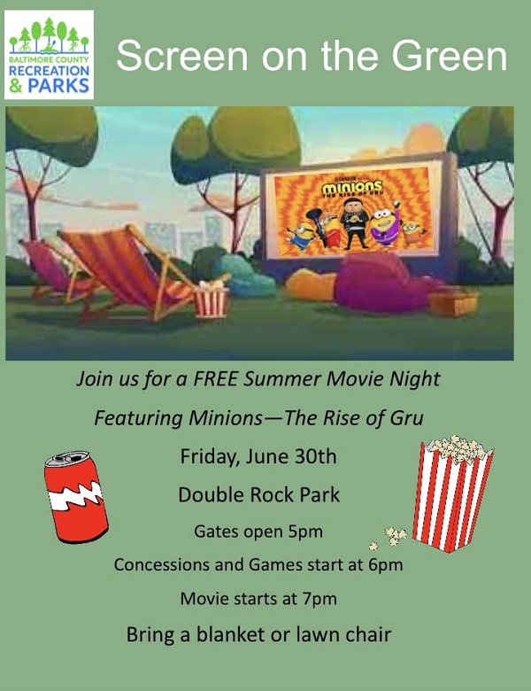 Minions Movie Night Double Rock Park Baltimore 20230630