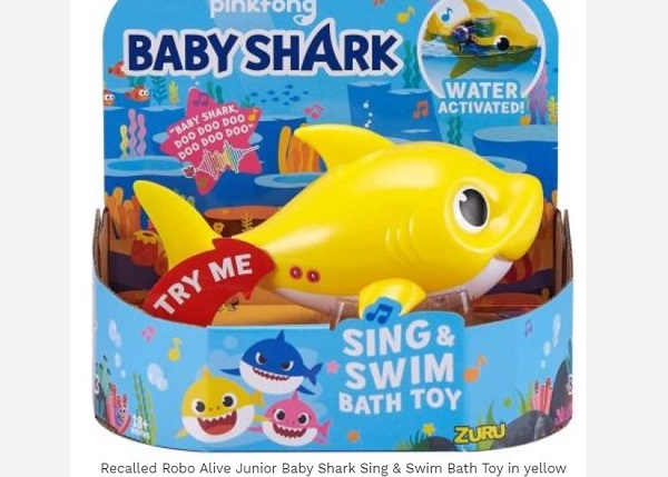 Pinkfong Yellow Baby Shark Bath Toy