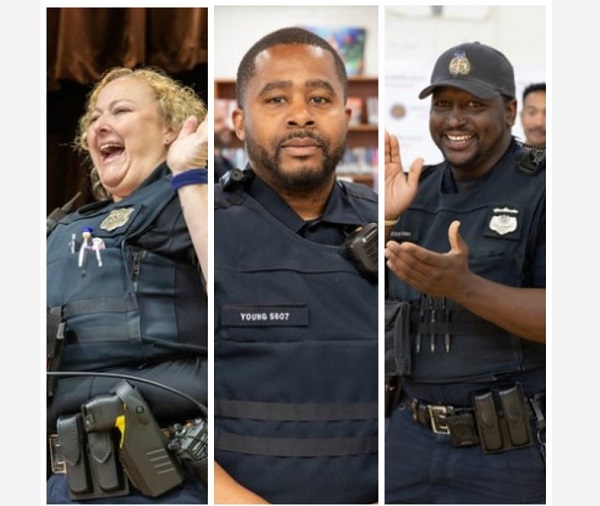 Sloane Fuller Bryan Dixon Kawahn Young BCPS School Resource Officers of the Year 20230605