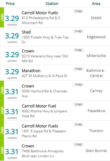 Lowest Baltimore Gas Prices 20230717