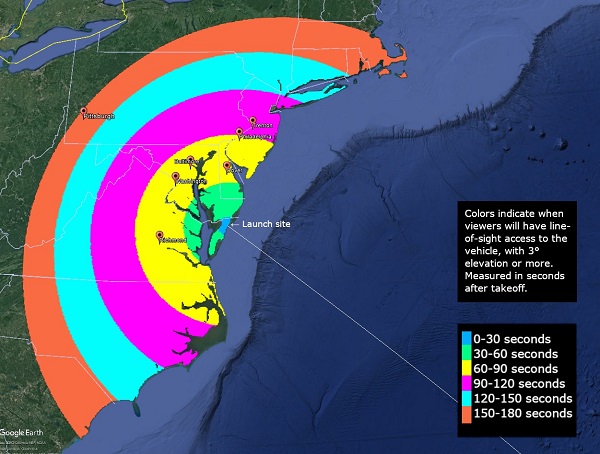 NASA Wallops Launch Visibility Tuesday 20230801