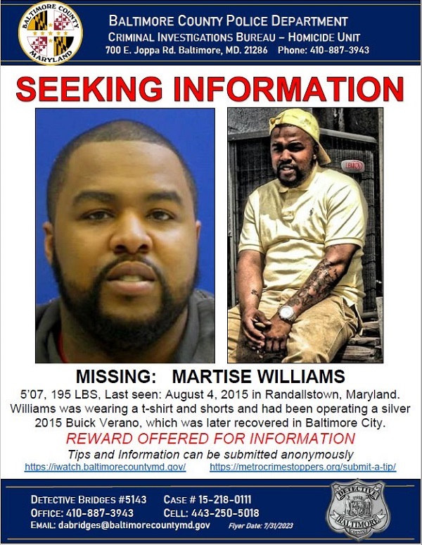 Martise Williams Missing Flyer