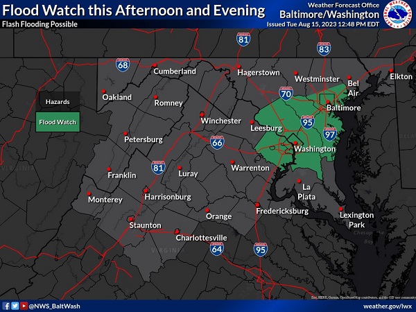 NWS Baltimore Flood Watch 20230815j