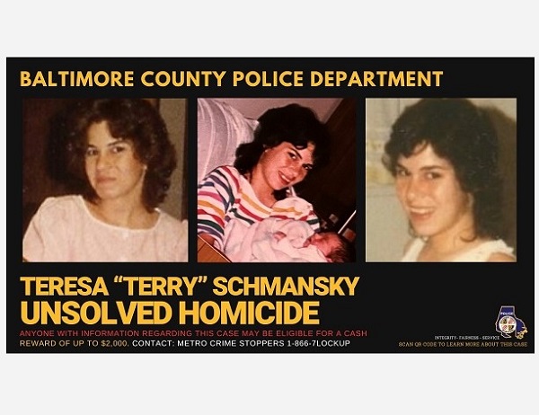Baltimore County Police Teresa Terry Schmansky Cold Case 1989