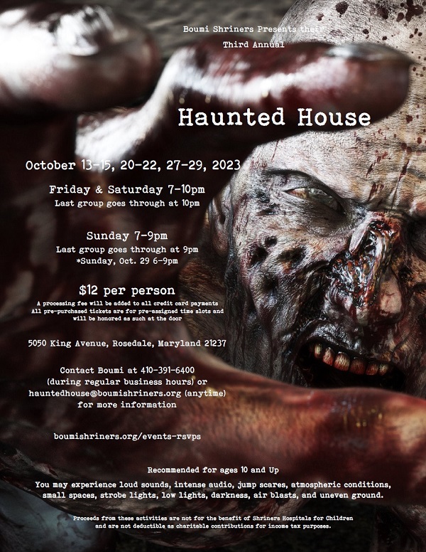 Boumi Shriners Haunted House Rosedale MD 202310