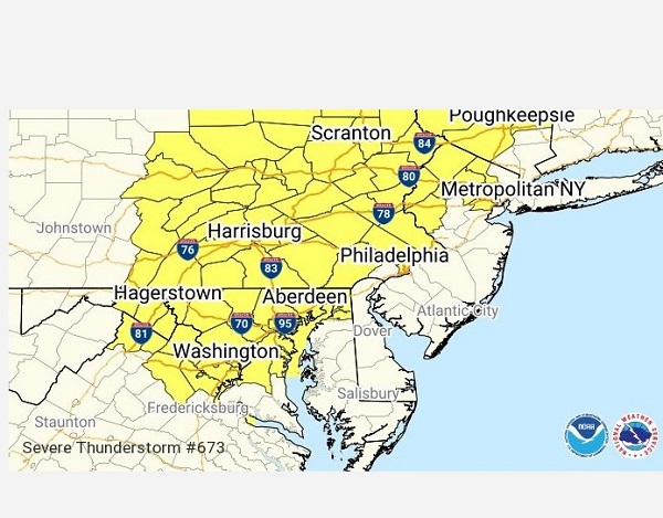 NWS Maryland Thunderstorm Watch 20230907a