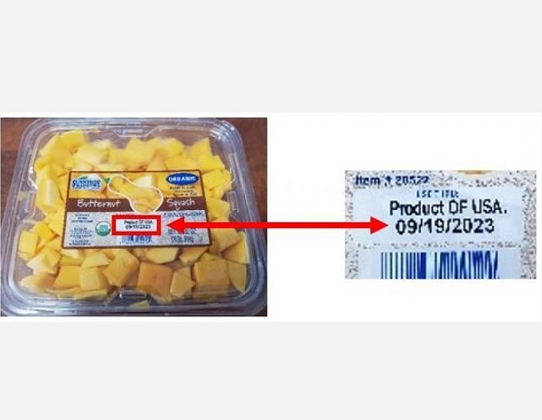 Safeway Fresh Diced Organic Butternut Squash Recall