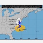 Tropical Storm Ophelia Projected Path