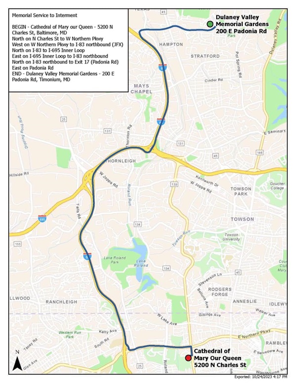 Baltimore Fire Department Funeral Procession 20231027a