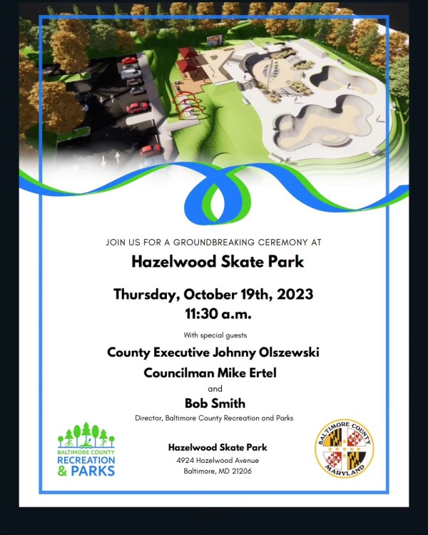 Hazelwood Skate Park Groundbreaking Flyer