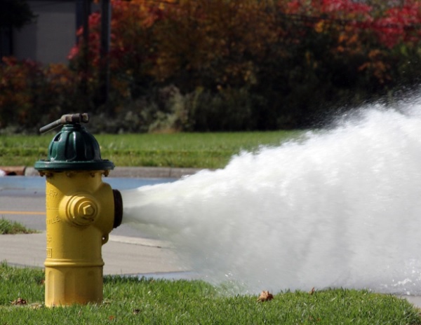 Open Fire Hydrant