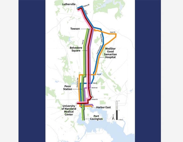 MTA Maryland Proposed Transit Expansion Baltimore Towson