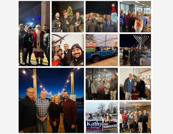 Maryland Delegates Nawrocki Szeliga Christmas Photo Collage 202312