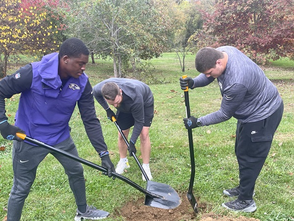 Baltimore Ravens Players Planting Trees