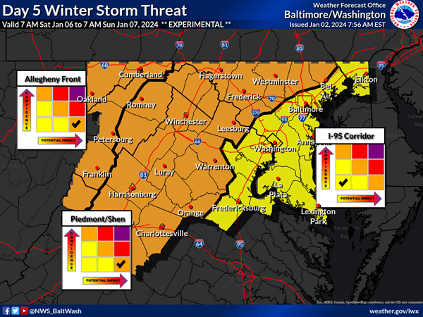 Baltimore Winter Storm Threat NWS 20240102