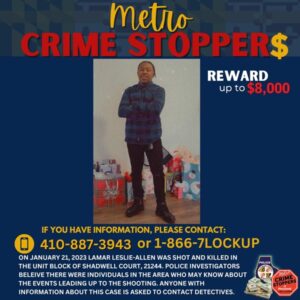 Lamar M. Leslie-Allen Reward Flyer
