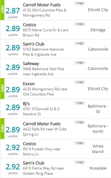 Lowest Baltimore Gas Prices 20240129