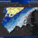 NWS Baltimore Snowfall Forecast Map 20240105