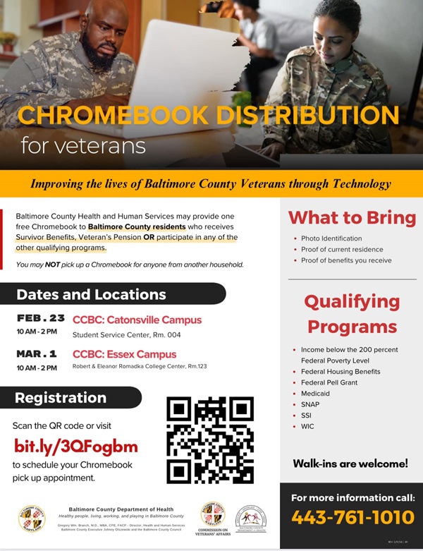 Baltimore County Chromebook Veterans CCBC 2024