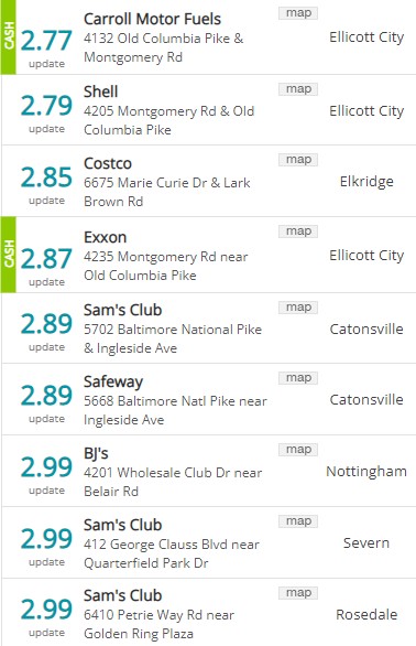 Lowest Baltimore Gas Prices 20240205