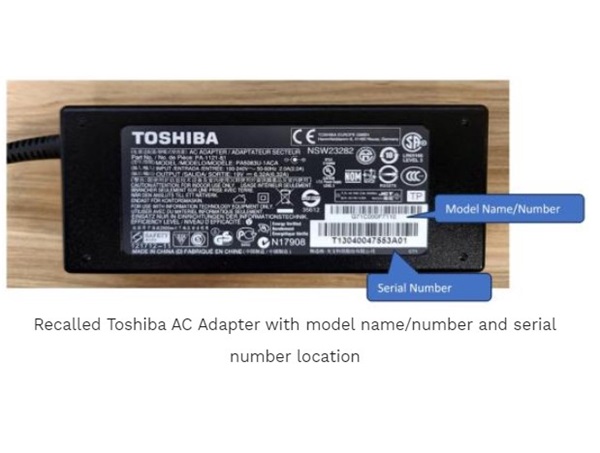 Toshiba Laptop AC Adapter Recall