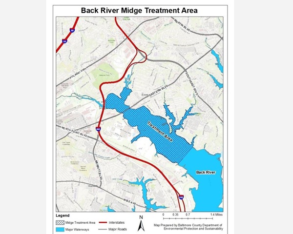 Back River Midge Treatment Area