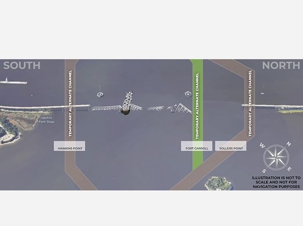 Key Bridge Alternate Channel Map 20240422