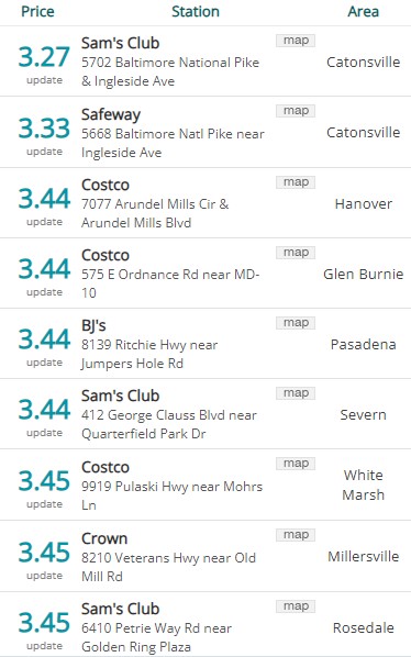 Lowest Baltimore Gas Prices 20240506