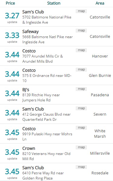 Lowest Baltimore Gas Prices 20240506