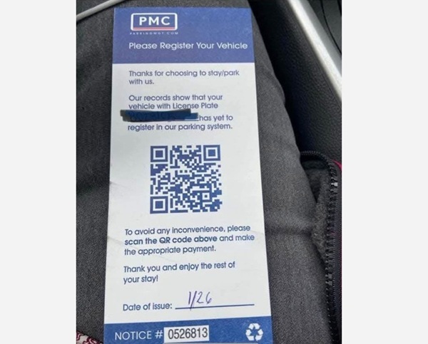 White Marsh Parking Scam 20250128