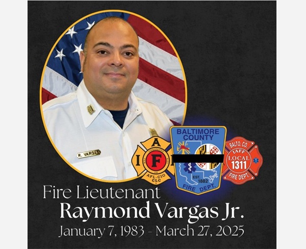 Baltimore County Fire Lieutenant Raymond Vargas Jr