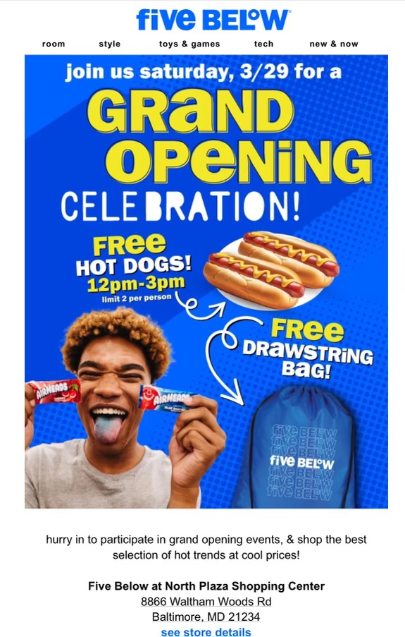 Five Below North Plaza Grand Opening 20250329