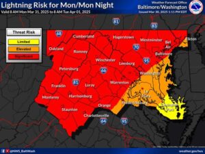 NWS Baltimore Lightning Forecast 20250330