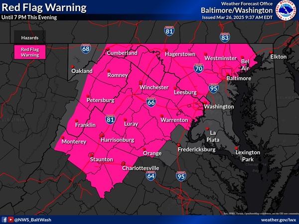 Red Flag Warning Baltimore 20250326a