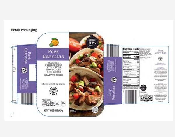 ALDI Pork Carnitas Recall 202504