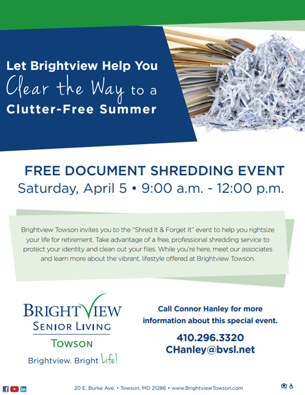 BrightView Towson Shred Event 20250405