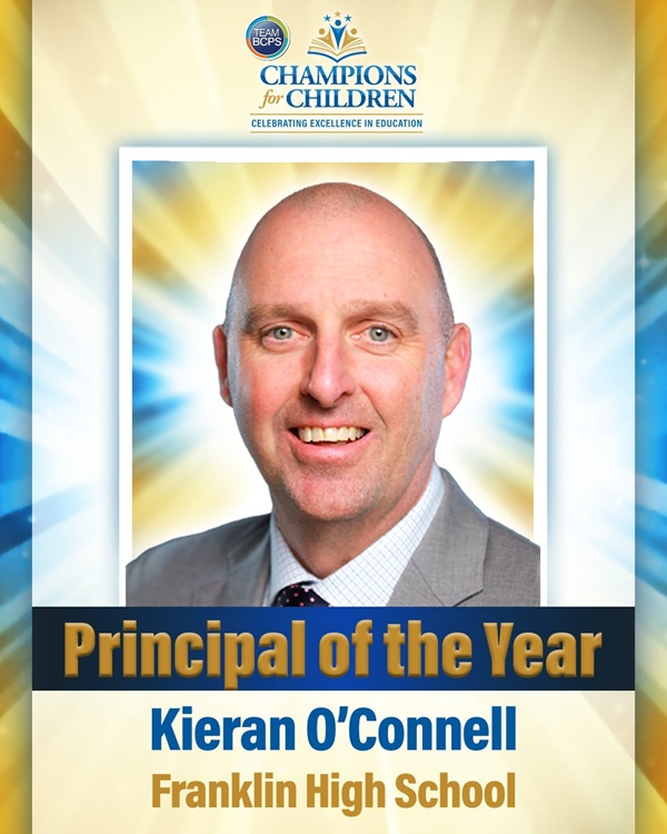 Kieran O'Connell Franklin High School BCPS 2025-2026 Principal of the Year