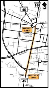 MD 45 York Road Improvement Project 2025 Towson MD