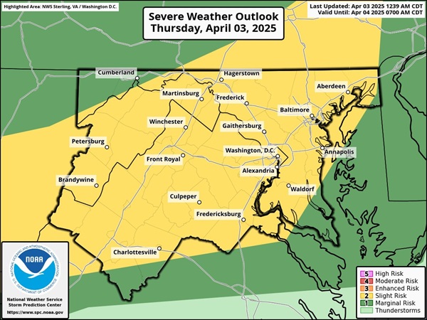 NWS Baltimore Severe Weather Outlook 20250403