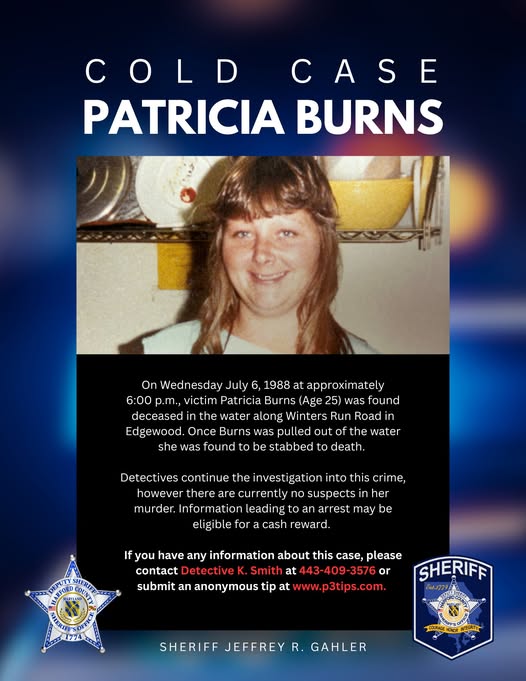 Patricia Burns Harford County MD Cold Case Flyer