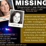 Shannon Potter Parkville MD BCoPD Cold Case 1984