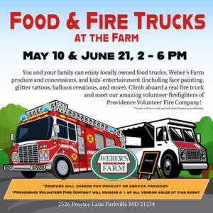 Weber's Farm Food Fire Trucks 2025